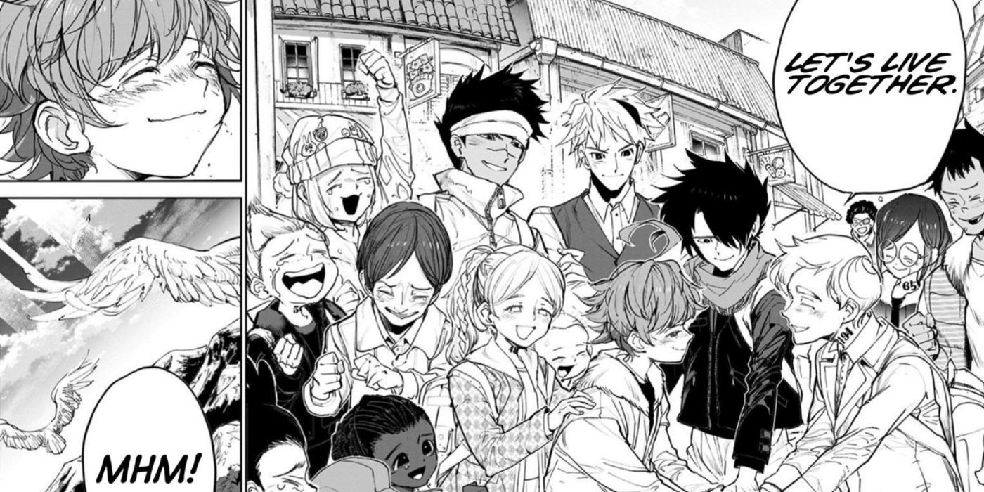 The ending in the Promised Neverland manga.