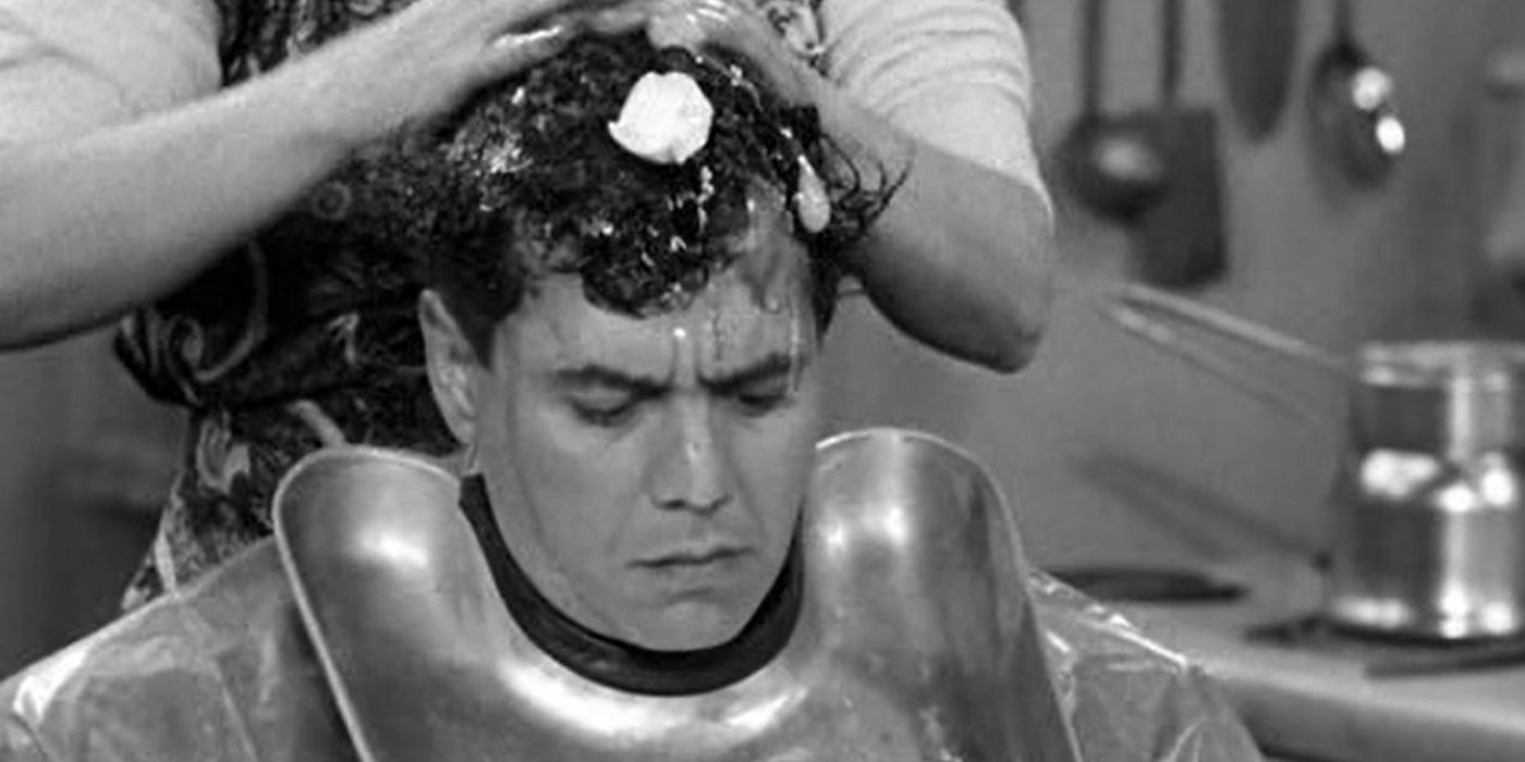 Ricky Ricardo Getting a hair treatment in I Love Lucy