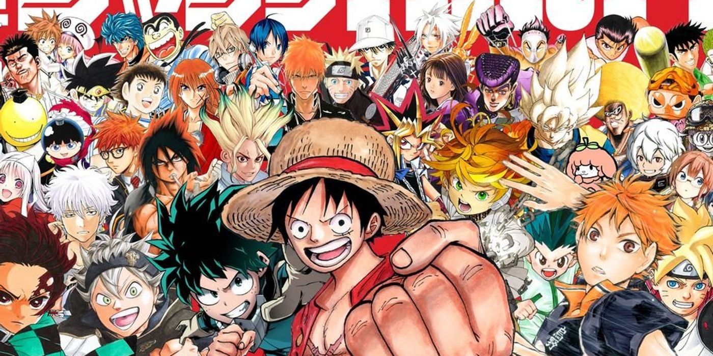 Several main characters from various Shonen Jump titles throughout the years.