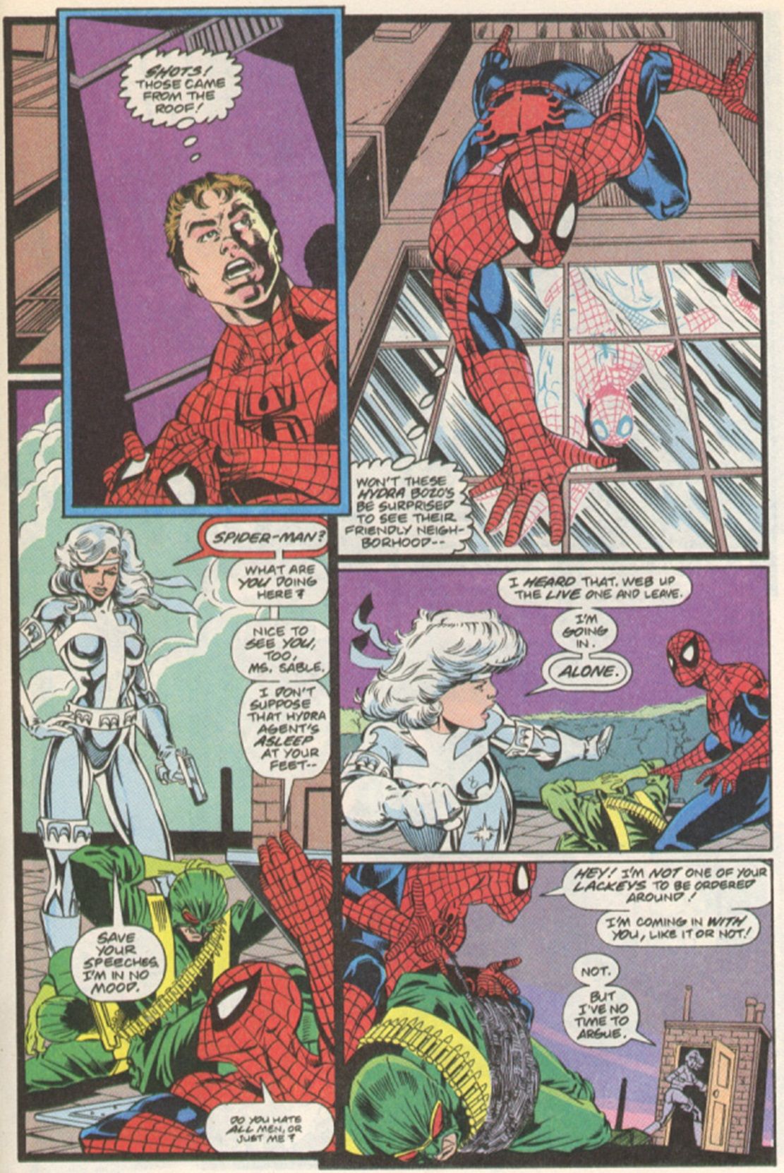 Spider-Man helps Silver Sable out