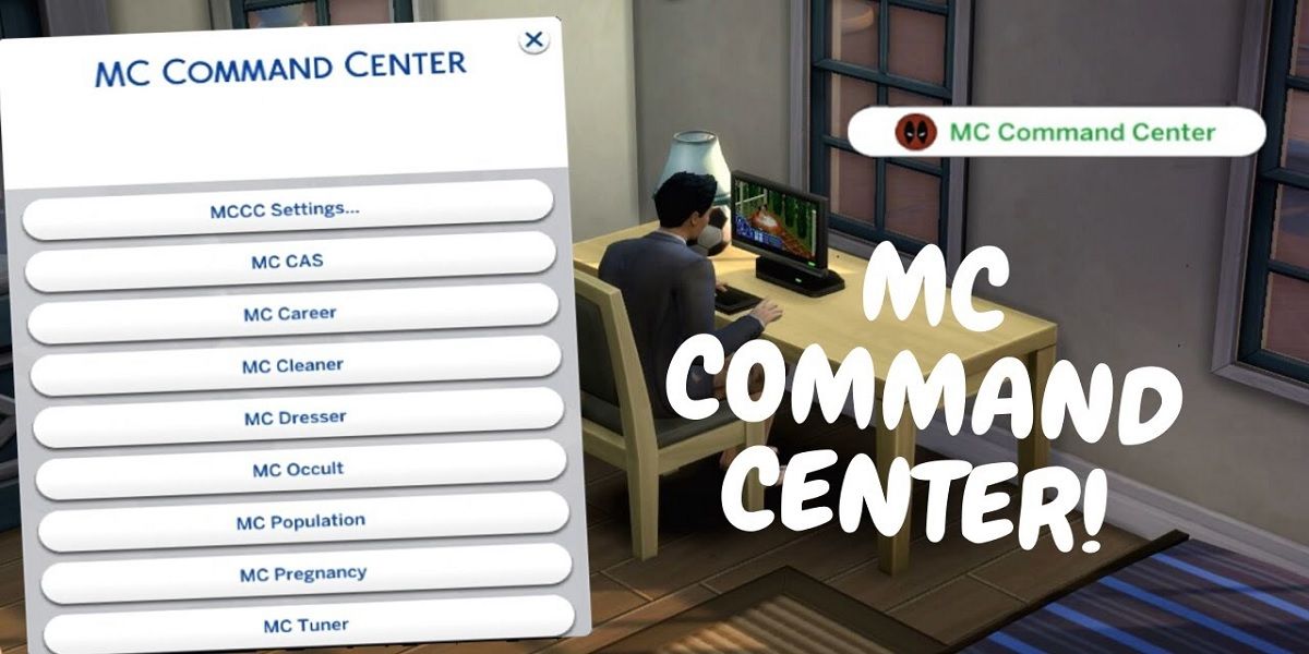 The MC Command Center mod menu for The Sims 4
