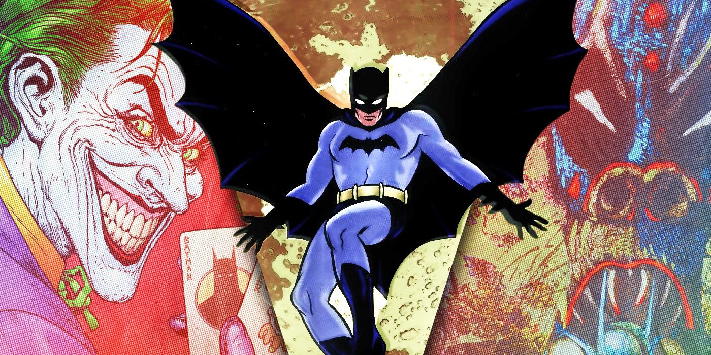 Split Images of Batman The Caped Crusader and Comicbooks