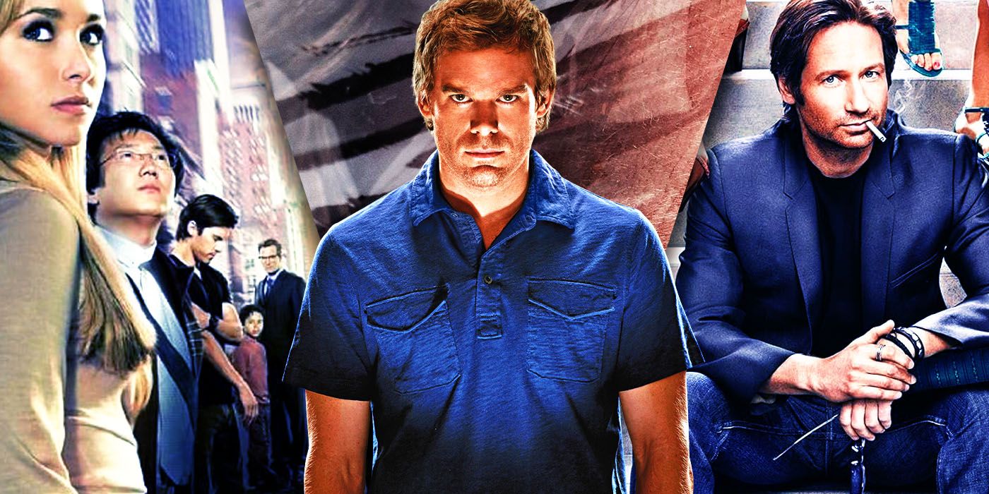 Split Images of Heroes, Dexter, and Californication