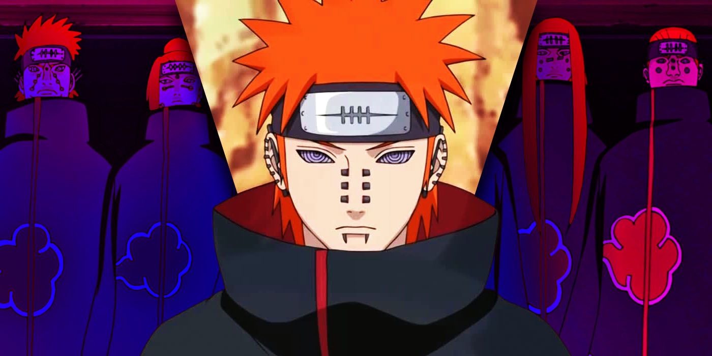 Split Images of Six Path of Pain from Naruto are spliced together in this custom image.