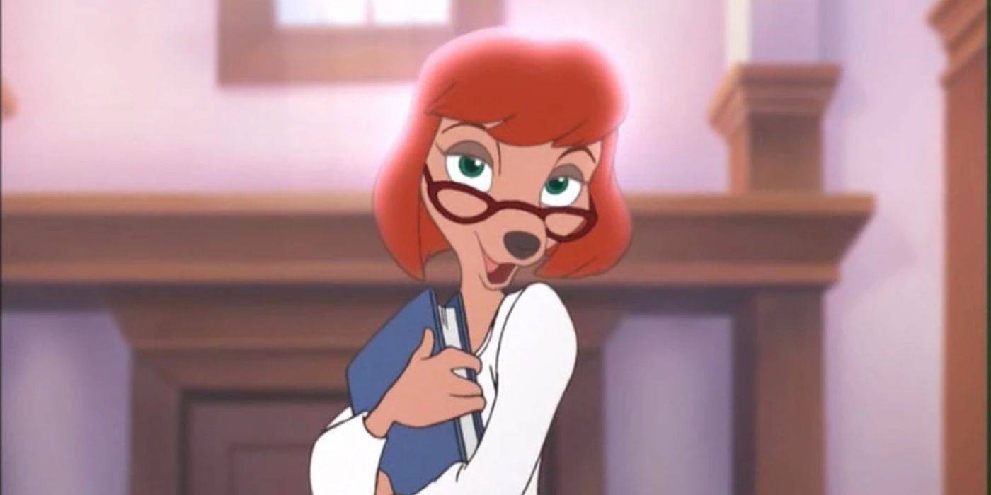 Sylvia Marpole from An Extremely Goofy Movie holding a book
