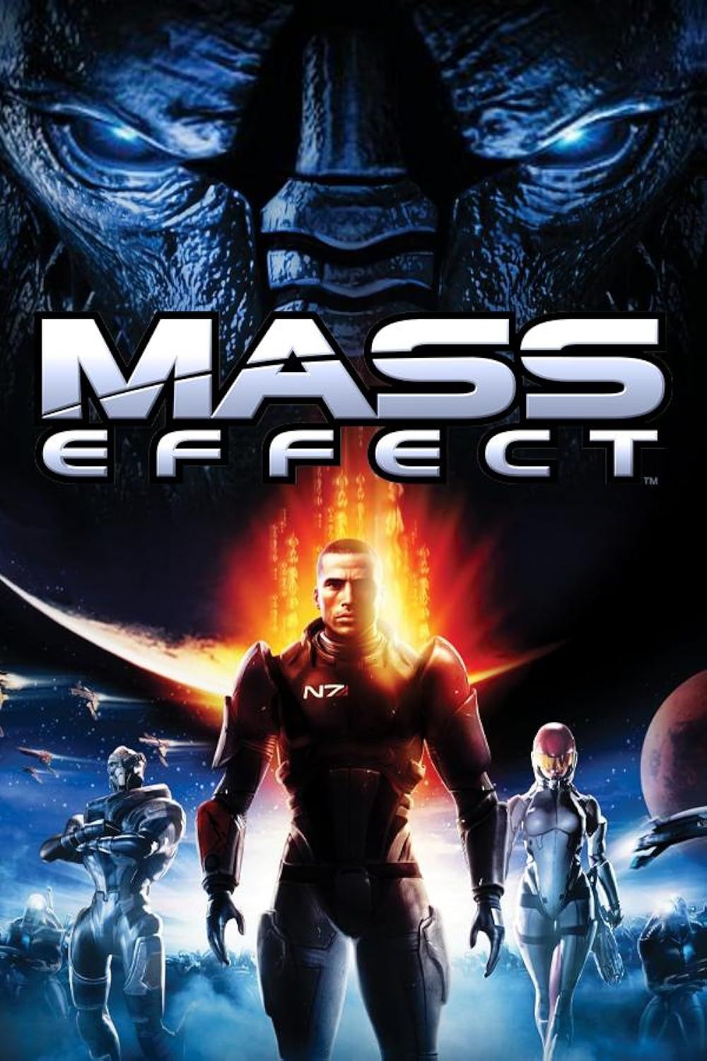 A capa do videogame Mass Effect de 2007