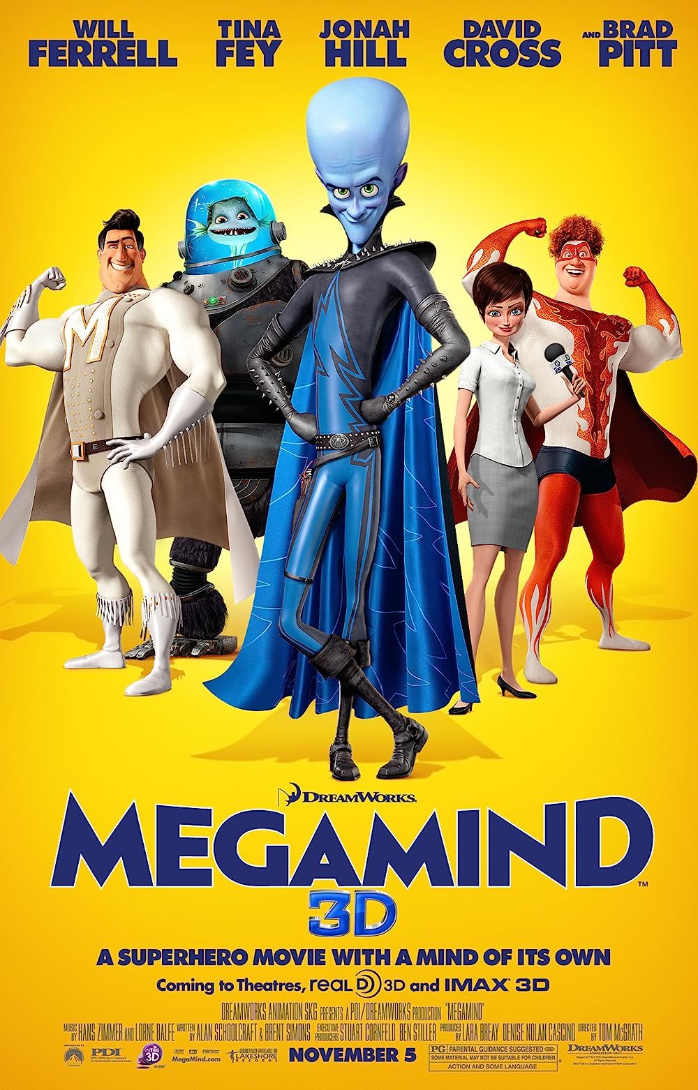 The Cast Stand Together on the Megamind Promo