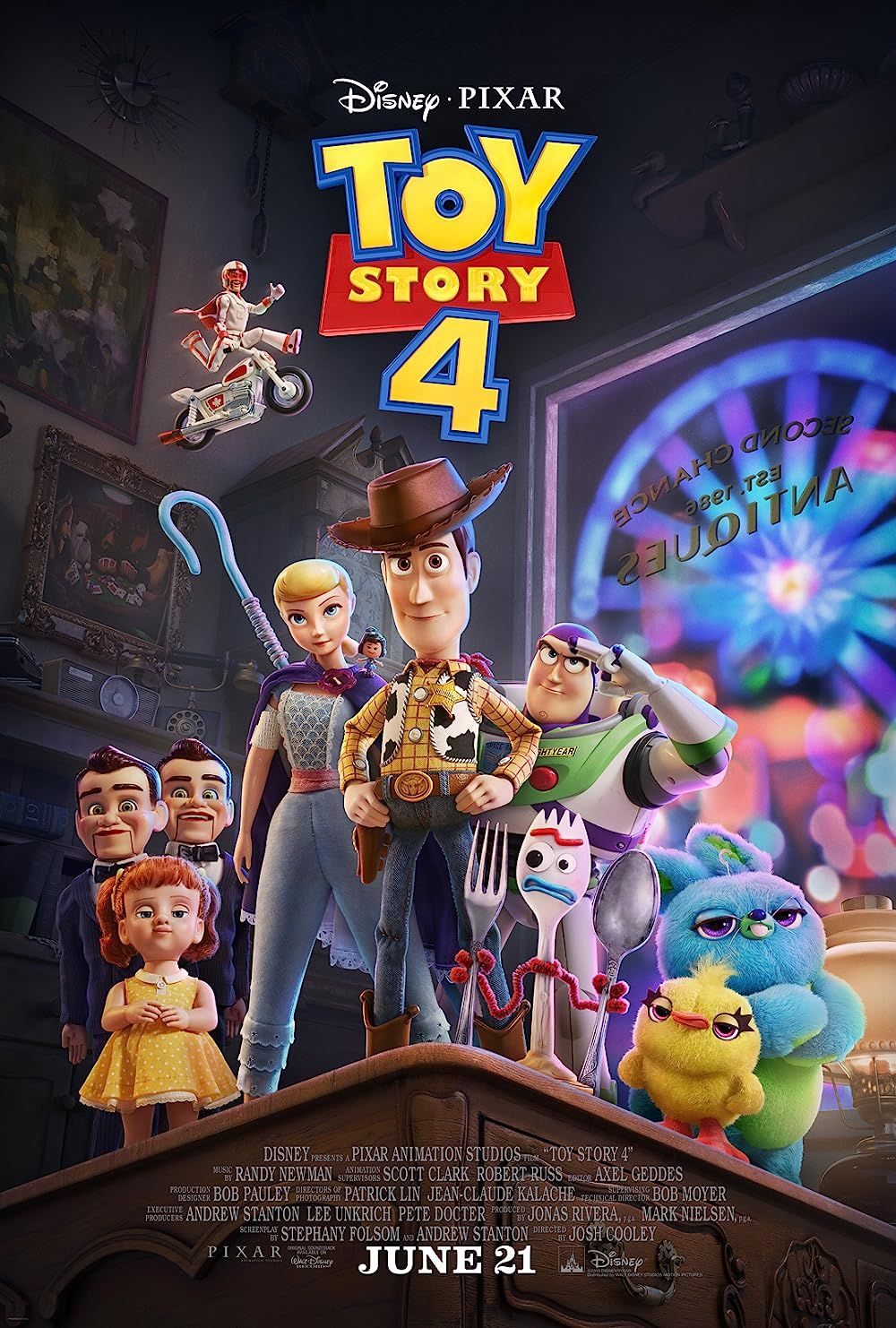 The toys are sure to gather on the poster of Toy Story 4