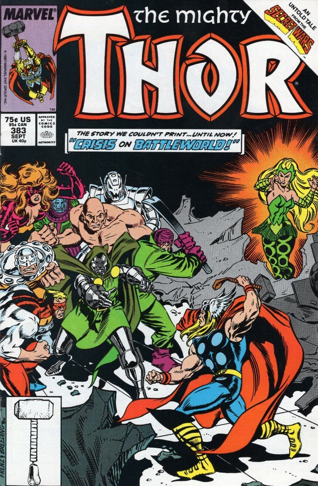 Thor fights in Secret wars