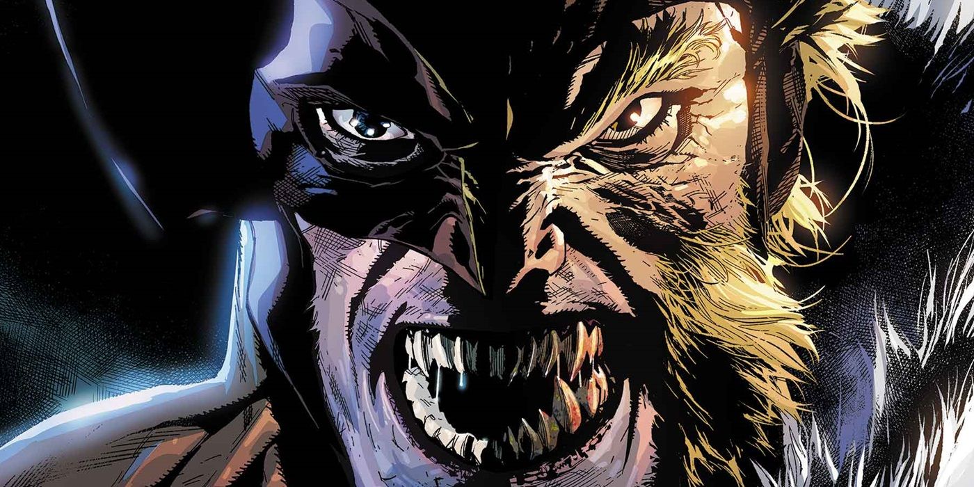 Wolverine's face mixed with Sabretooth's face