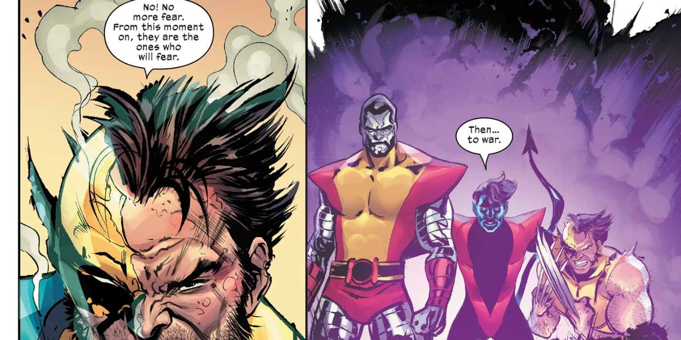 Nightcrawler declares the X-Men are going to war.