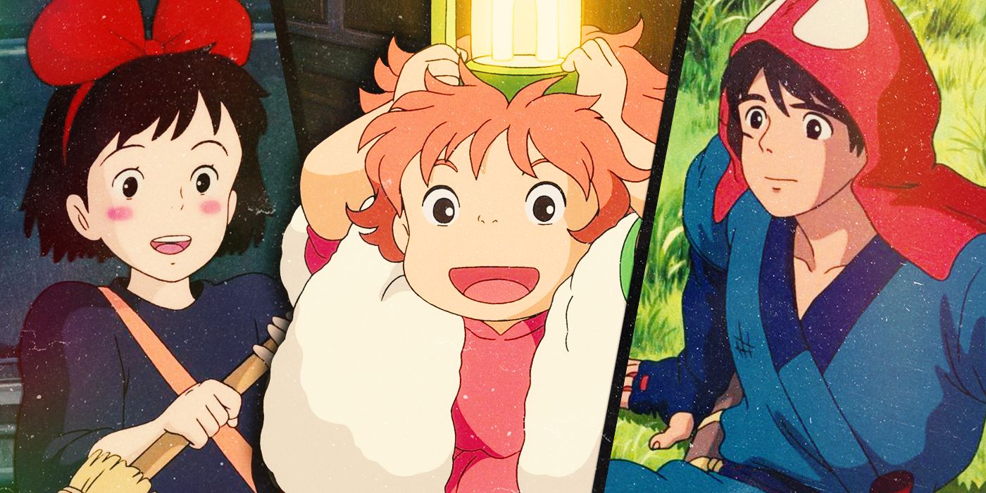 Kiki, Ponyo and Ashitaka from Studio Ghibli Films
