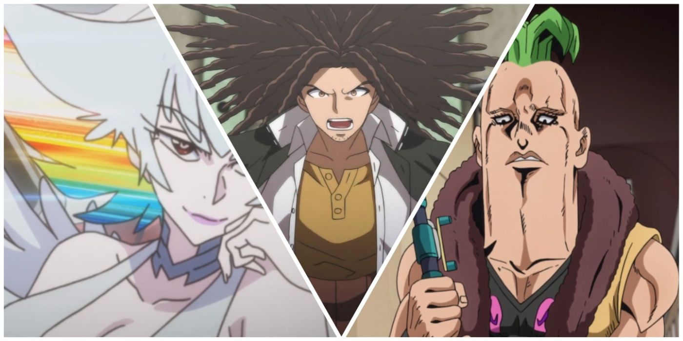 Ragyo Kiryuin from Kill La Kill, Yasuhiro Hagakure from Danganronpa, and Jesci from JoJo's Bizarre Adventure.