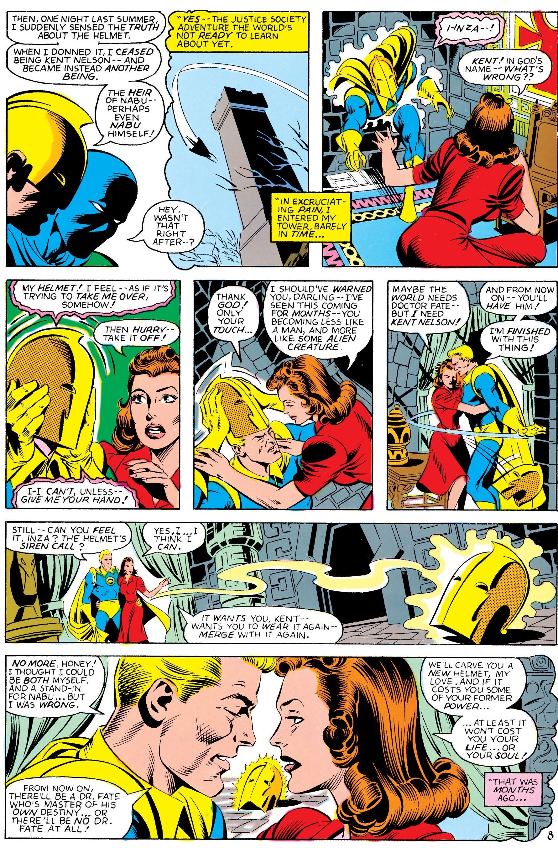 Doctor Fate realizes he is being possessed