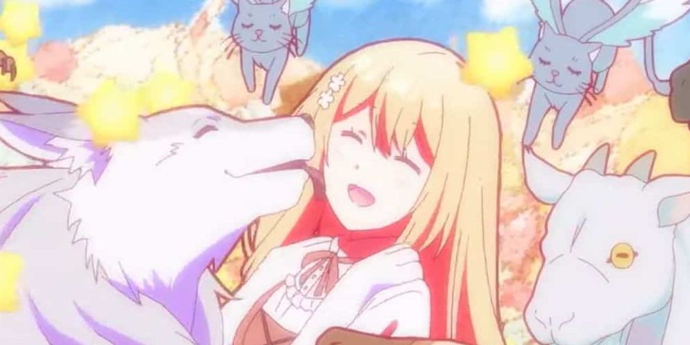 Charlotte Evans plying with magical creatures and Ru in the IGTDNLIRACCIN OP