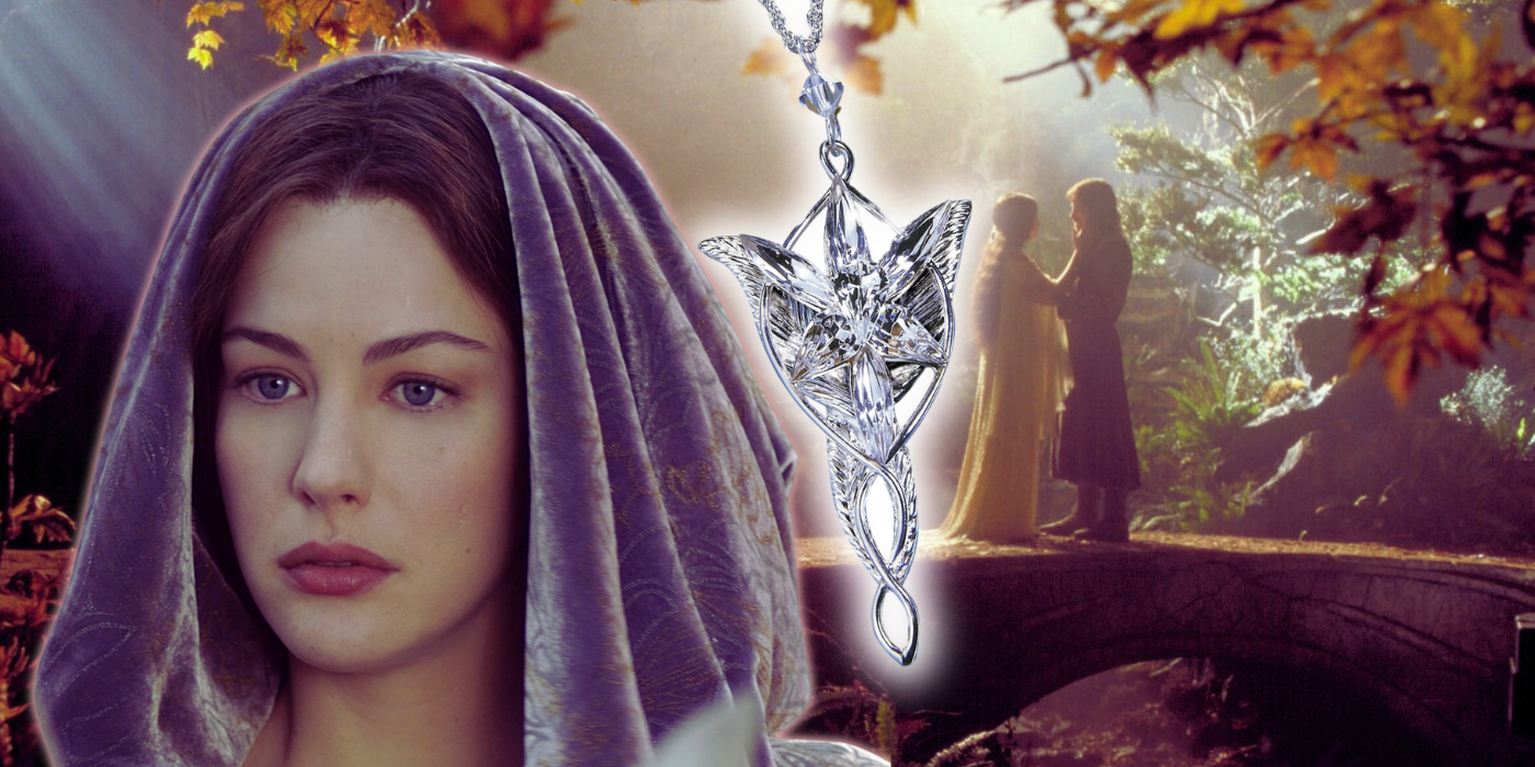 Custom Image of Arwen, the Evenstar, and Aragorn and Arwen embracing in The Lord in The Rings