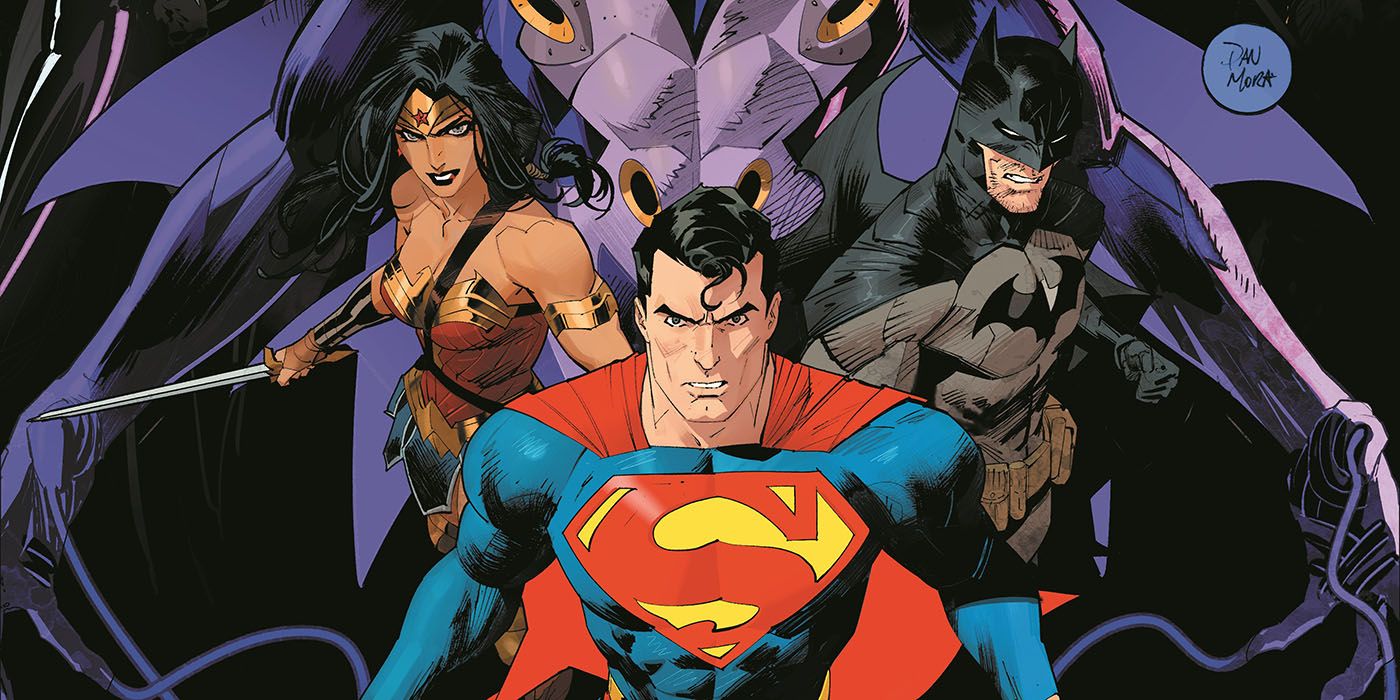 DC Absolute Power Cover Header featuring Wonder Woman, Superman and Batman.