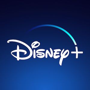 Disney+ against a blue background