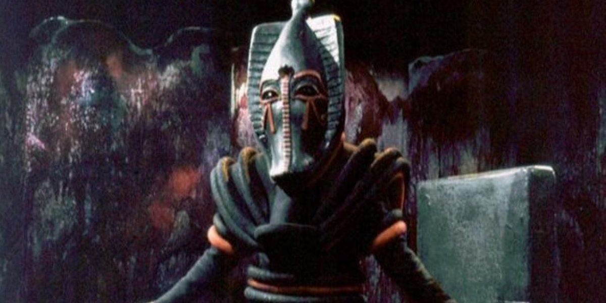 Sutekh appears in his mask in the classic Doctor Who serial, Pyramids of Mars.