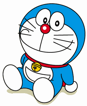 Doraemon sits and smiles on the official poster