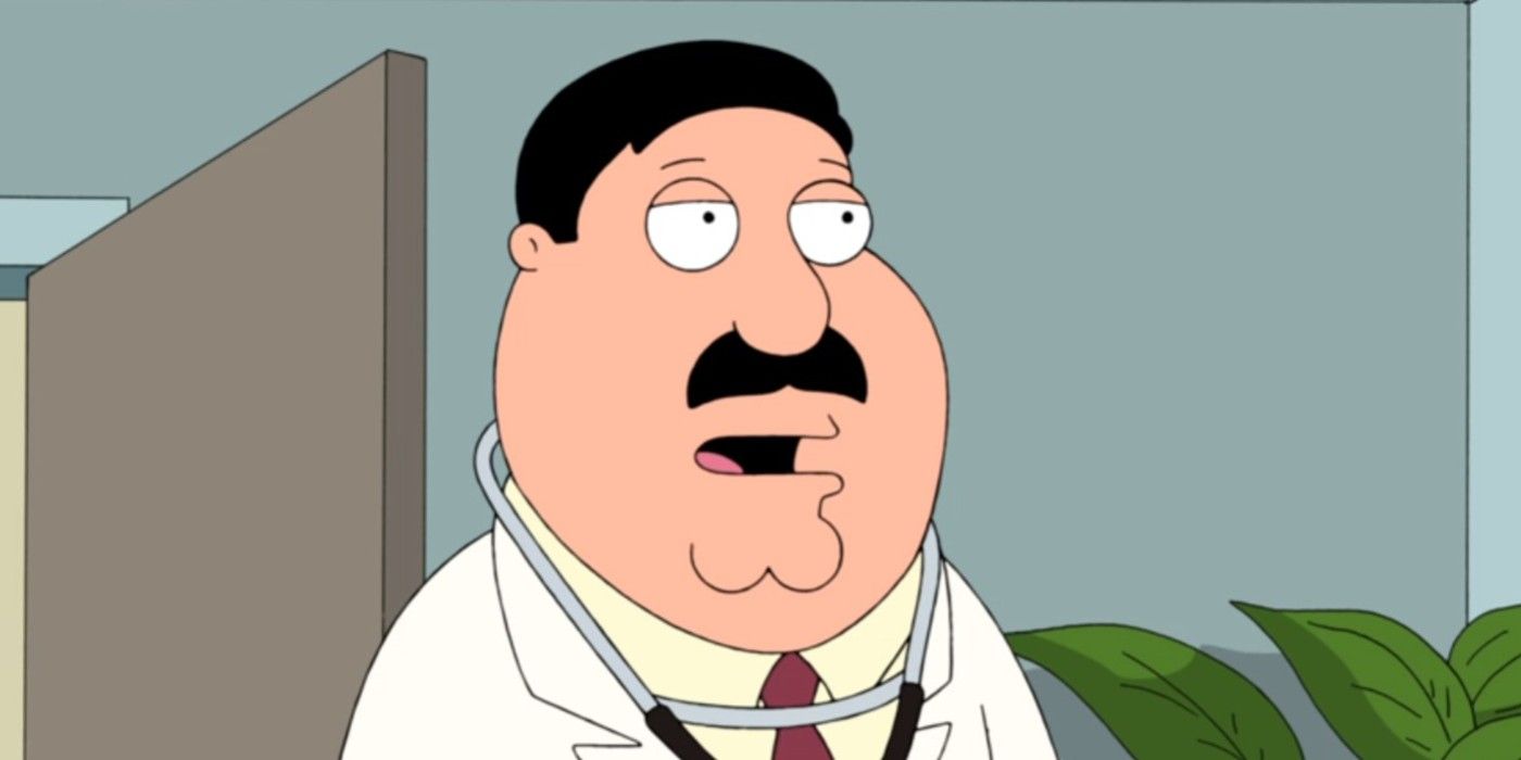 Dr. Hartman delivers news at the hospital on Family Guy.