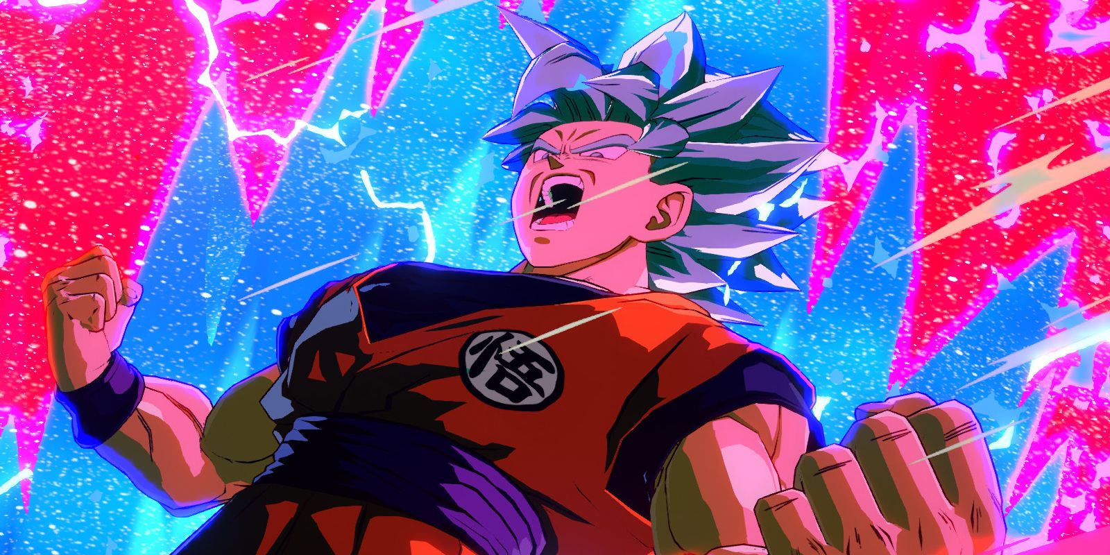 Super Saiyan Blue Goku in Dragon Ball FighterZ. 