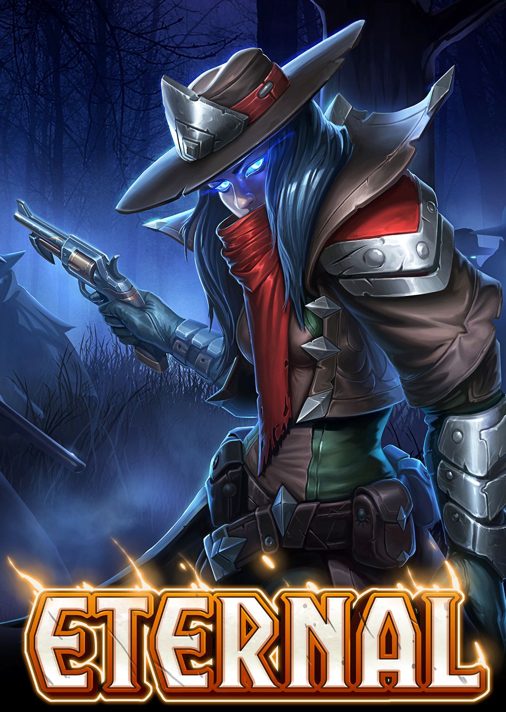 Eternal Card Game cover art with a gunslinger in a trench coat