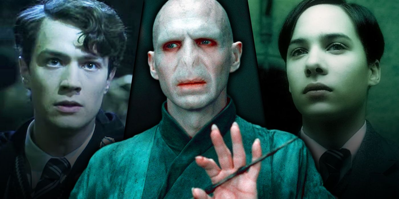 Christian Coulson, Ralph Fiennes and Frank Dillane as Voldemort