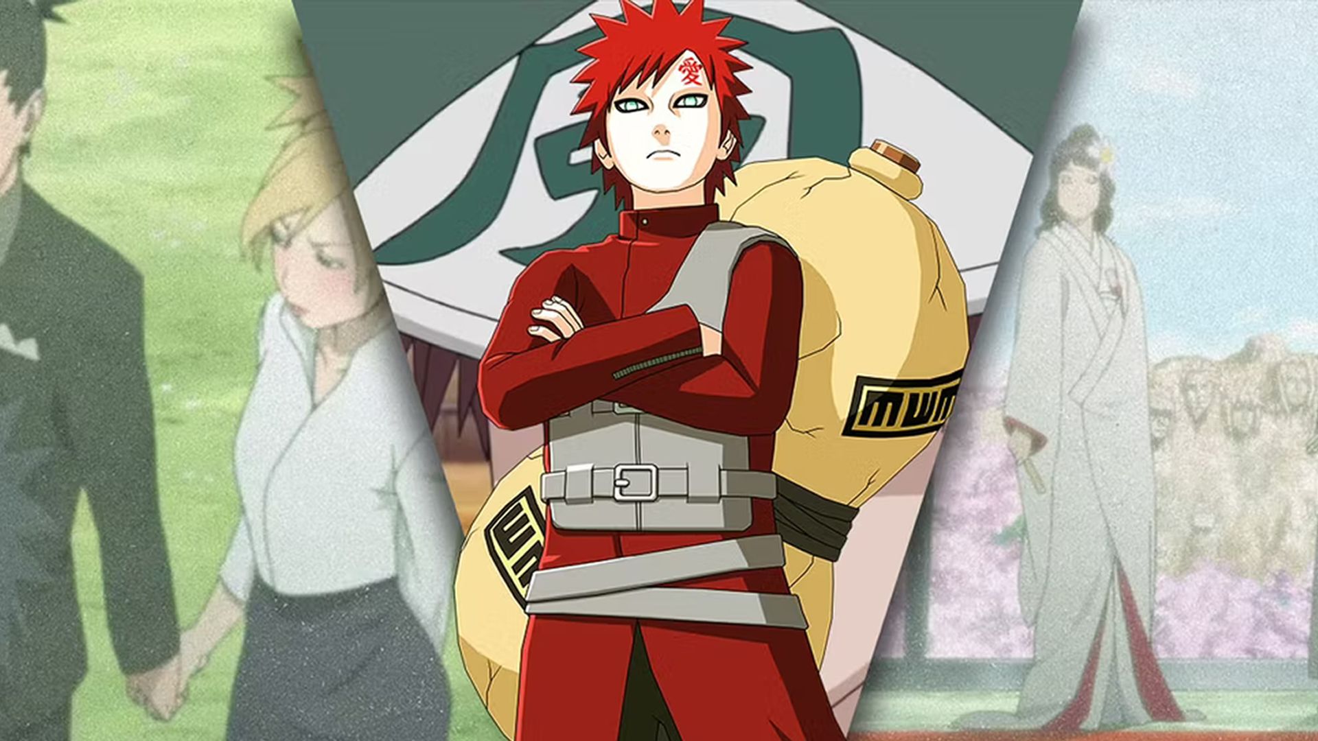 Gaara with other Naruto Shippuden characters.