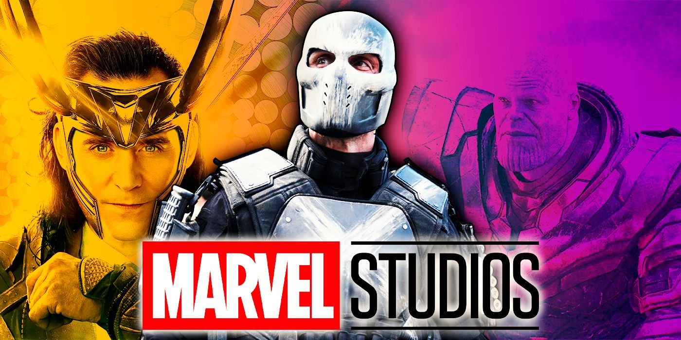 Frank Grillo, Loki and Thanos with Marvel Studios logo