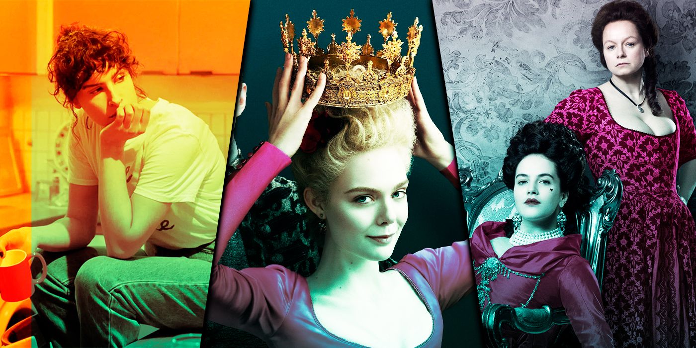 Three-way split of The Bisexual, The Great, and Harlots Streaming on Hulu