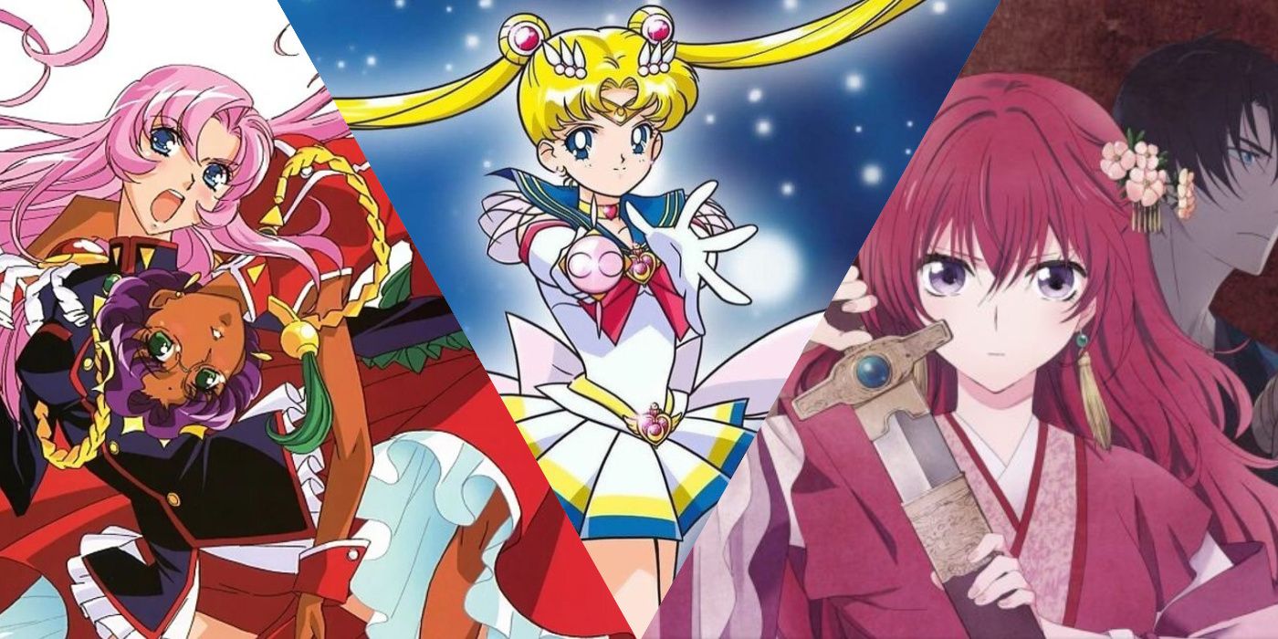 Images from Revolutionary Girl Utena, Sailor Moon, and Yona of the Dawn