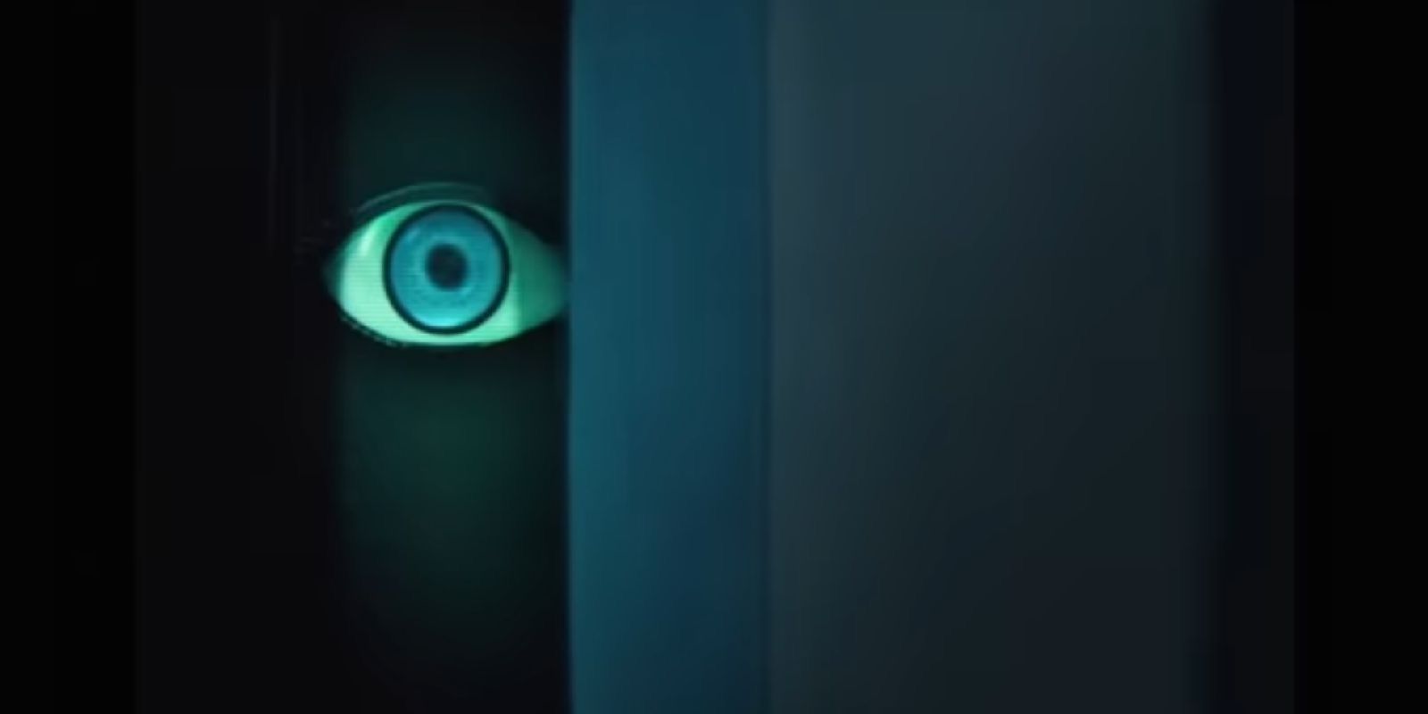 Eyes peeking out from behind the door in Solo Leveling's anime ending ED