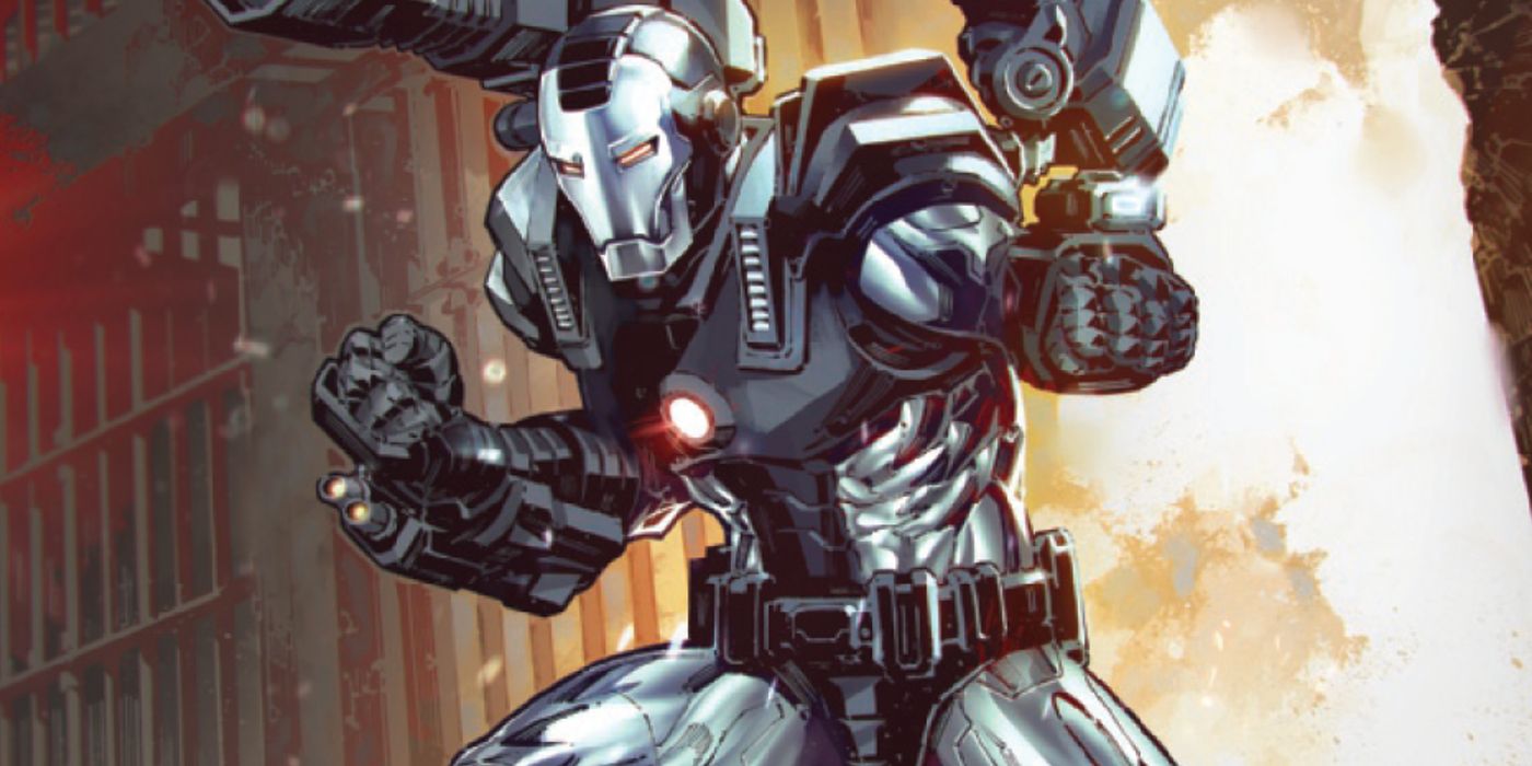 Rhodey aka War Machine posing on the cover of Invincible Iron Man #15