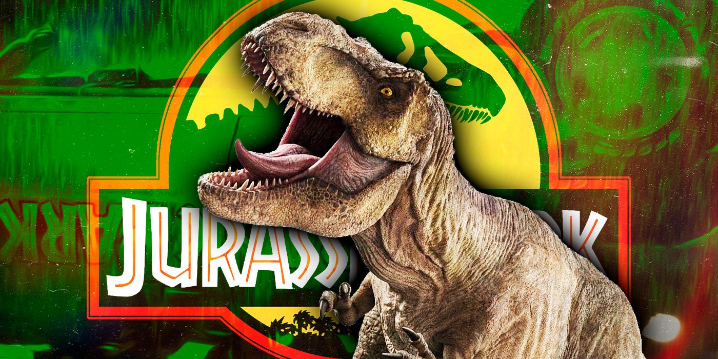 A dinosaur in Jurassic Park