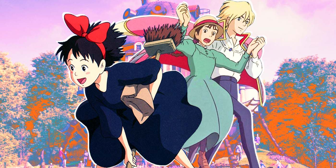 Kiki from Kiki's Delivery Service and Howl and Sophie from Howl's Moving Castle