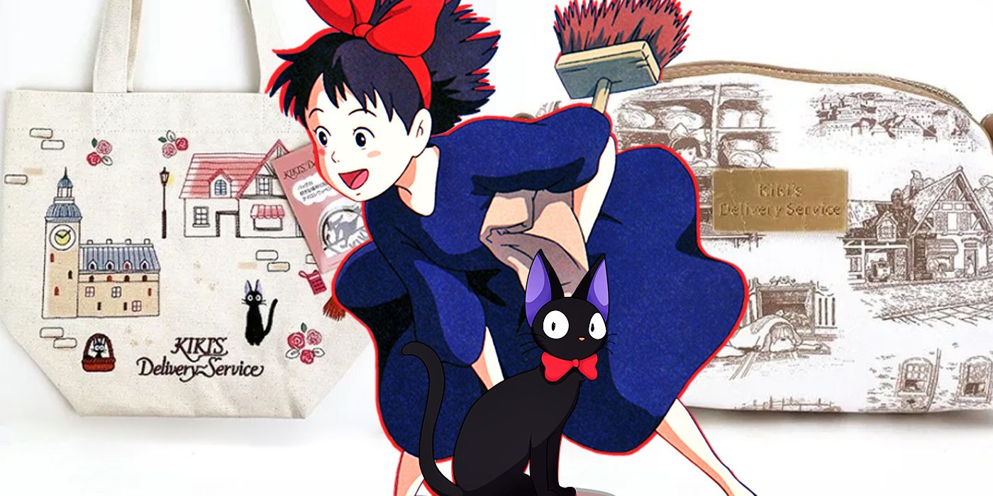Kiki and Jiji from Kiki's Delivery Service and new bag merchandise from Studio Ghibli