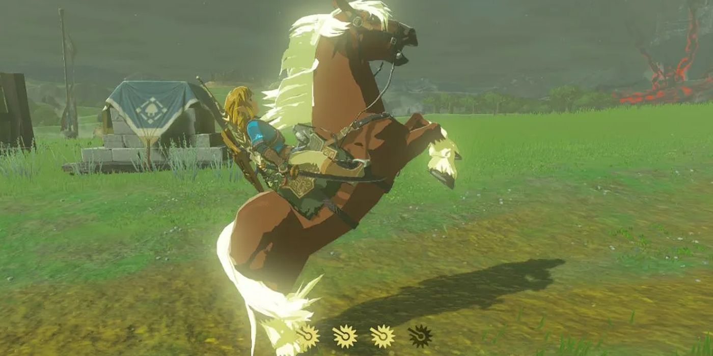 Link training Epona in Tears of the Kingdom