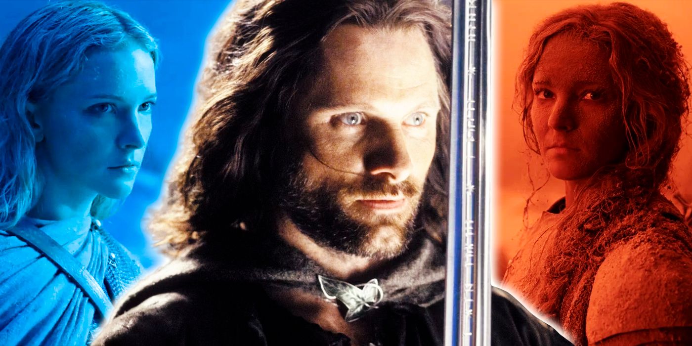 Custom Image of Lord of the Rings's Aragorn and Rings Of Power's Galadriel