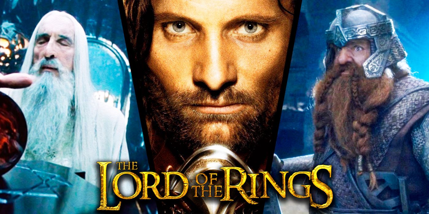 Lord of the Rings Aragorn, Gimli and Saruman