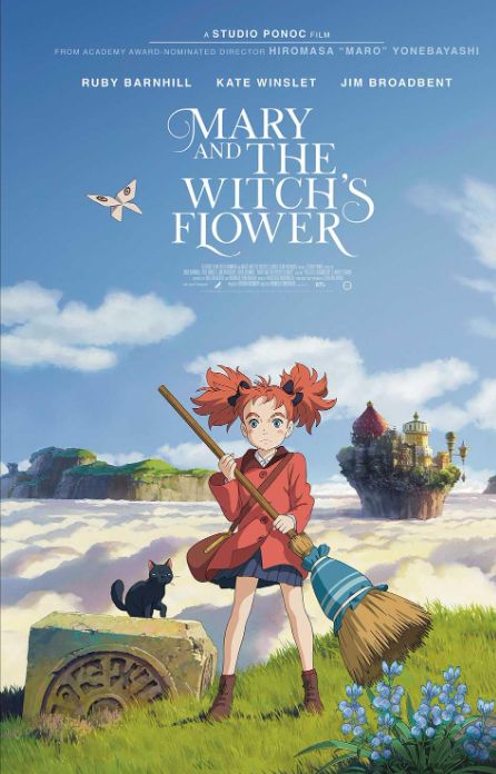 Mary holding a broomstick in Mary and the Witch's Flower