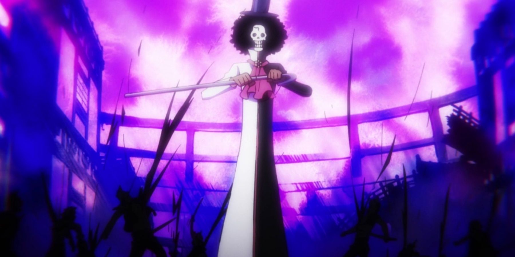 Brook defeats multiple Beast Pirates during One Piece's Wano Arc