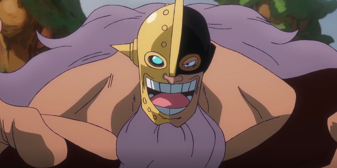 Jesus Burgess laughing as he prepares to fight the Heart Pirates in One Piece