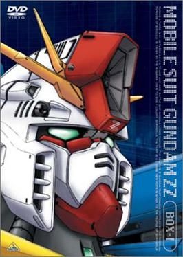 A close up of a mech on the Mobile Suit Gundam ZZ official poster