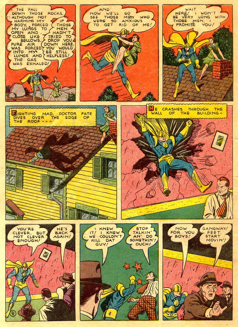 Doctor Fate punches dudes out