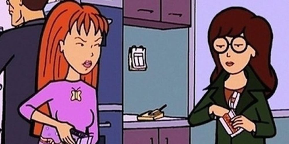 Quinn fazendo cara feia para Daria em Daria da MTV