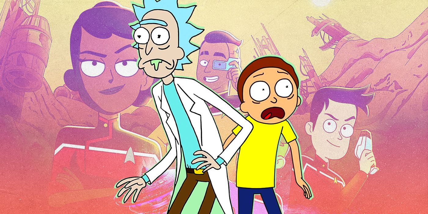 Rick and Morty and Star Trek Lower Decks