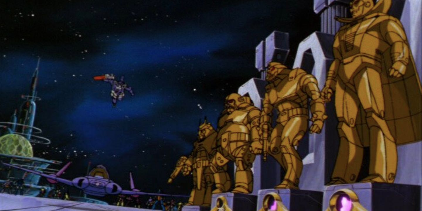 Galvatron, Cyclonus, Murdron, Ghoulon, Bloodron e Dery em Transformers: O Filme 1986