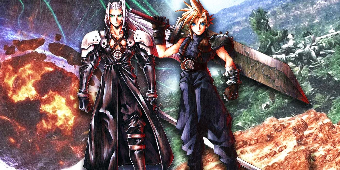 Sephiroth and Cloud on !997 Final Fantasy