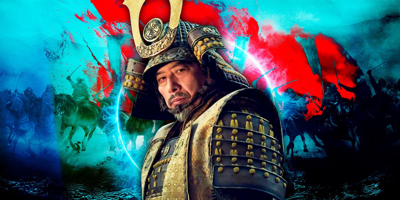 Lord Yoshii Toranaga (actor Hiroyuki Sanada) in samurai armor from FX's Shogun